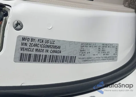 2022 Chrysler Voyager Lx из США, поврежденный, VIN 2C4RC1CG0NR208549